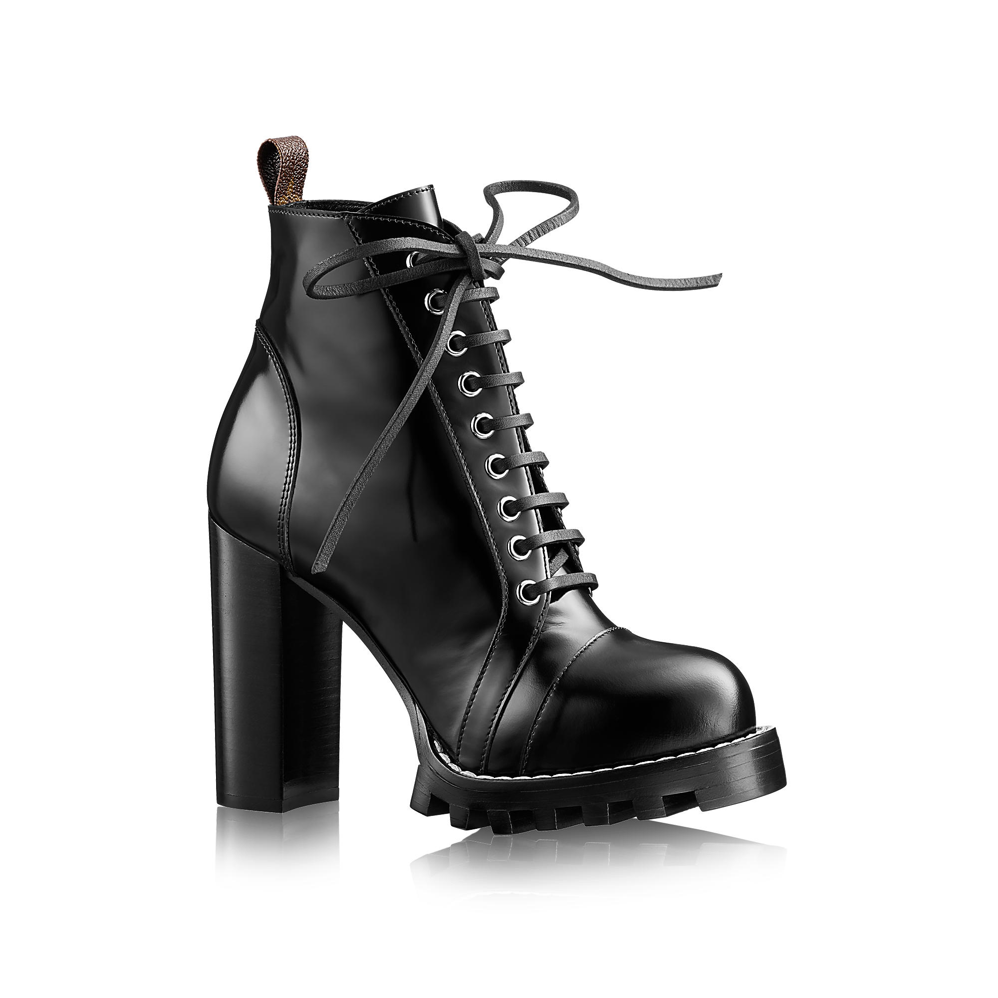 louis vuitton heels black chunky
